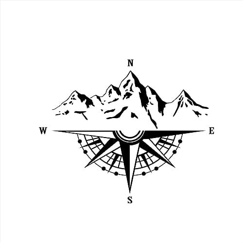 Mountain Compass Stickers Decal for Car Hood Auto Body Side Door Vinyl Stripe Sticker Truck SUV Off-Road Vehicles