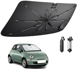 BIBIBO Compatible con FIAT 500 Abarth 595 2017-2024 2025 Parasol Parasol Parabrisas Delantero Parabrisas Coche Parasol FIAT 500 Accesorios