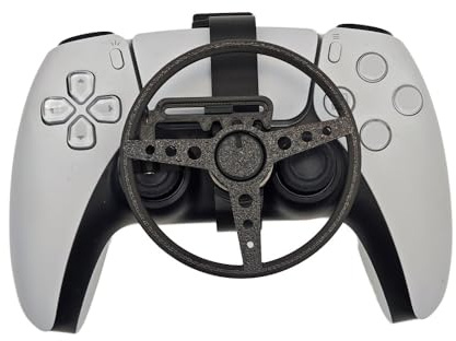 Générique Volant pour PS5/PS5 Pro/Slim, manette de jeu Mini Racing Steering Wheel, accessoires de remplacement auxiliaires imprimés en 3D à monter soi-même