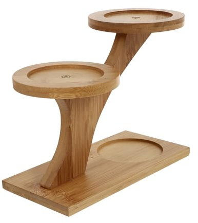 Angoily Étagère à Pots de Fleurs Multicouche en Bois Naturel, Support pour Plantes Succulentes et Cactus, Présentoir Stable pour Intérieur et Extérieur, Porte-plantes Décoratif pour