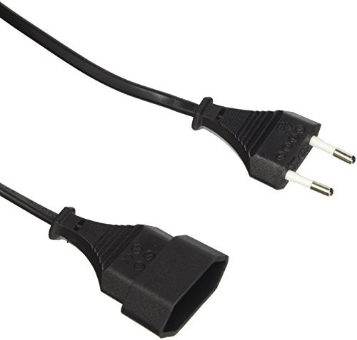 Rallonge Secteur Fiche Bipolaire Noir 1,80M