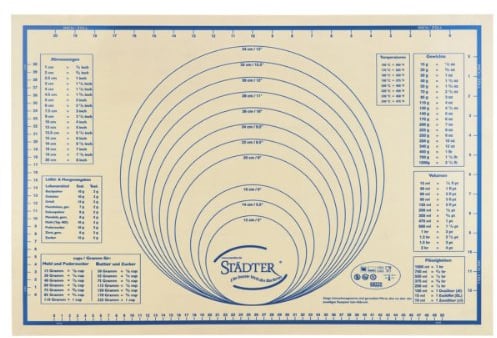 STÄDTER Tortissimo Silikon-Backmatte 60×40 cm – BPA-frei, lebensmittelecht, antihaftbeschichtet, hitzebeständig –40 °C bis +230 °C – ideal zum Ausrollen von Teig, Fondant & Isomalt