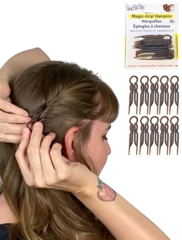 Haarnadeln mit magischem Griff, 10 Stück Good Hair Days