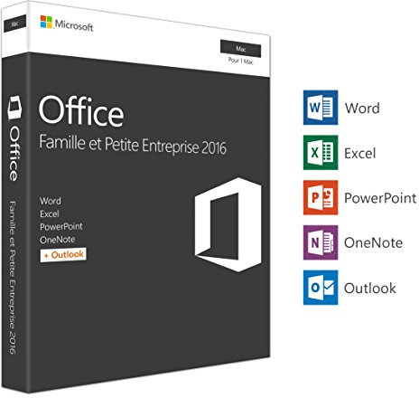 Microsoft Office Famille et Petite Entreprise 2016 | Mac | Box