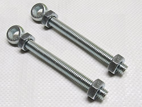Adjustable Swing Gate Hinge Eyebolts & Nuts X2 (M24 X 200MM Zinc Plated Eye Bolt)