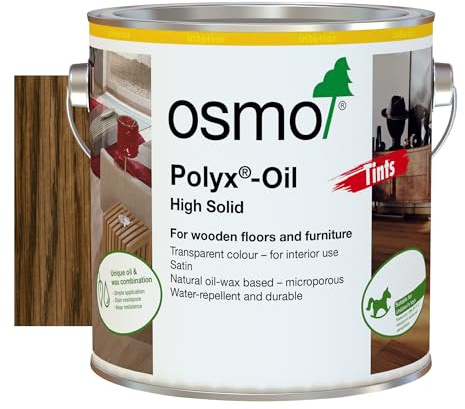 Osmo Polyx®-Oil Tints - Hard Wax Oil 3073, Terra Satin Finish, 2.5L - Durable Wood Oil for Wooden Furniture, Water-Resistant Floor Wax, Wood Treatments - Ideal for Oak, Pine, Spruce, Beech & More