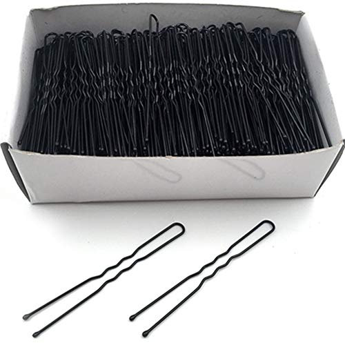 Egurs 70mm Longues Épingles À Cheveux Chignon Épingles À Cheveux en Forme De U Noir Broches Cheveux Poignées Clips, 500pcs