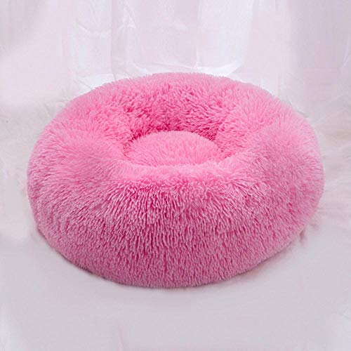 PENVEAT Bequeme, beruhigende Hundebetten für große, mittelgroße, kleine Hunde Welpe Labrador Amazingly Cat Marshmallow Bed Waschbares Sofa, pink, 110 cm