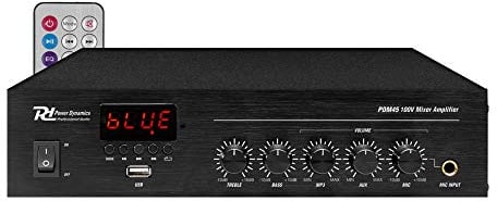 Power Dynamics PDM45 Amplificador con Bluetooth y función Radio FM Amplificador100 voltios, Reproductor MP3, Entrada de línea, instalación de música, Receptor de Radio para Tiendas, hogar y Mucho más