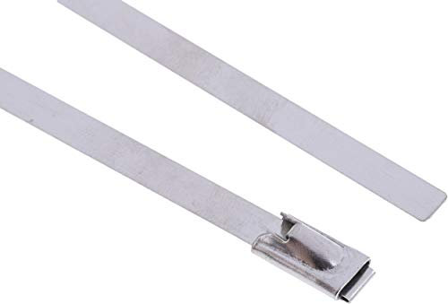 RS PRO Edelstahl Kabelbinder Tintenrollerspitze Stahl 4,6 mm x 125mm, Packung a 100 Stück