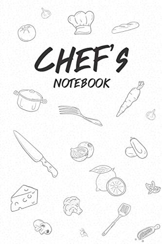 Chef's Notebook: Lined Notebook Journal Diary Chef Recipe Note with Food Graphic for Cooking Note 6 x 9 (110 pages)