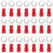 CEEYSEE 100 Pezzi Anello Capocorda Elettrico Terminale Connettori Elettrici Diametro Foro M5 Crimpare Connettori – Per Cavi Da 0,5 – 1,5 mm² (Rosso/YPRH5)