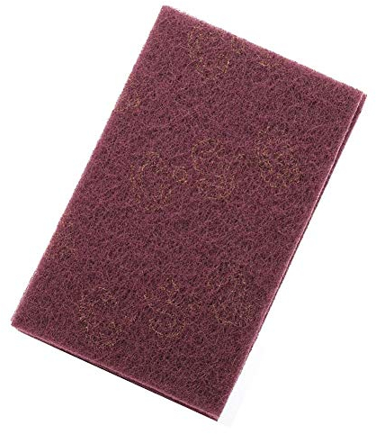 Abrasive Square Nylon Scouring Pads 5Pcs Scourer Scouring Pads Industrial Scourer Finishing Pads for Polishing Cleaning(red)