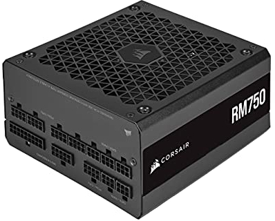 Corsair RM750 (2021), RM Series, 750 Watts 80 Plus Gold Alimentations ATX Entièrement Modulaires (Trois Connecteurs EPS12V, Fonctionnement Silencieux, Mode Zero RPM, Condensateurs 105 °C) Noir