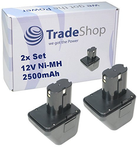 2x Trade-Shop Ni-Mh Akku 12V/2500mAh 30Wh ersetzt 70291510061 Ersatz für Würth Blindnietgerät ANG 12 070291510061 G12 070291510 Master Akku G12 12 V