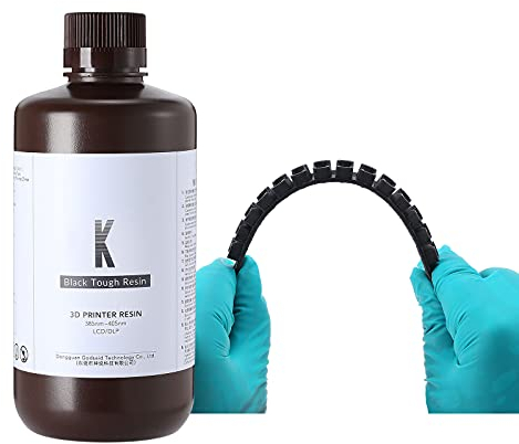 RESIONE Hart 3D Drucker Resin, Nicht sprödes ABS Like Hart Tough &Starres 3D-Resin für LCD-3D-Druck UV 405nm Schwarz 1000g