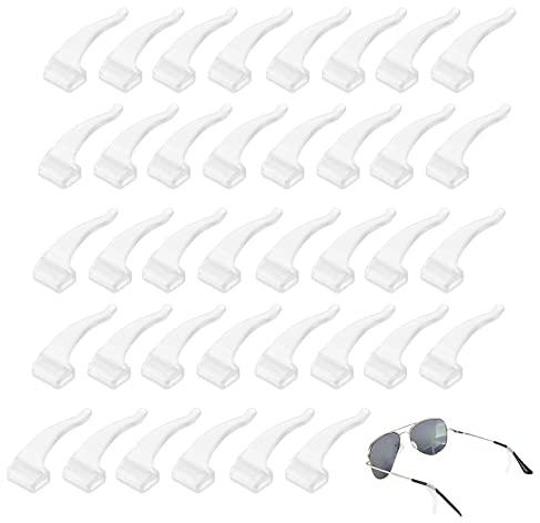 HXHWKEN 20Paar Transparente Rutschfeste Silikon-Ohrbügel Silikon Antirutsch Überzüge Ohr Grip Brillenhalter für Brillen Sonnenbrillen Lesebrillen Brillen