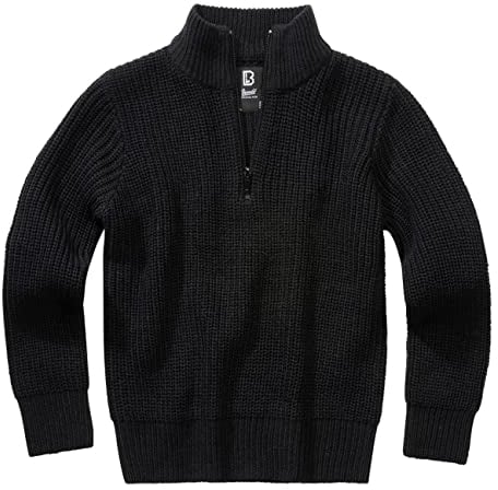 Brandit Kids Marine Pullover Troyer, Farbe: Black, Größe: XL 158