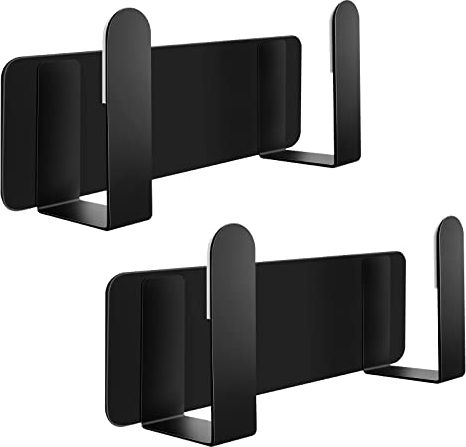 YOUGRIDDA Pot Lid Holder - 2 Pack Black Wall Mounted Pan Lid Organiser, 304 Stainless Steel with 3M Adhesive, Space Saving Kitchen Storage for Pots & Pans