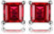 JewelryPalace Quadrat Schliff 0.7ct Echt Granat Ohrstecker Silber 925 Damen, Rot Schmuck Set, Ohrringe Silber Edelstein Mädchen, Ohrstecker Silber klein mit Stein Frauen