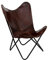 Orbit Art Gallery Handgefertigter Schmetterlingsstuhl, Leder, BKF, Wohnzimmer-Luxus, Relaxsessel mit gratis Brieftasche (Full Chair)