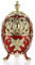 SUMNACON Vintage Räuchergefäß aus Zinklegierung mit Deckel Räucherstäbchenhalter Räucherschälchen Räucherschale Weihrauchbehälter Hausdekoration Geschenk(Kugelform Rot)