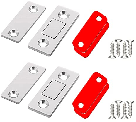 LOOGI - Imán para puerta (2 unidades, cierre magnético, imanes potentes, autoadhesivos, cierrapuertas, imanes de armario, para puertas de armario, cajones, muebles)