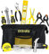 DOWELL Kinder-Werkzeug-Set mit Werkzeugtasche inklusive Echtmetall-Handwerkzeuge für Jungen und Mädchen, Kinder & Junior-Lernwerkzeug-Set für Zuhause, DIY, Alter 8 +