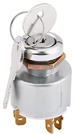 Interruptor de Encendido Universal 12V, Arranque Llave a Prueba Agua con Controles 3 Posiciones y Apagado Llaves Control Automático del Coche Posición Botones para Automóviles Motocicleta