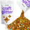 Hemway Craft Glitter - Copper Holographic | 100g Multi Size Metallic Sequin Flakes for Resin & Epoxy Crafts | Supplies for Tumblers, Cards, Jewellery, Candle, Hair, Face, Body & Nail Art