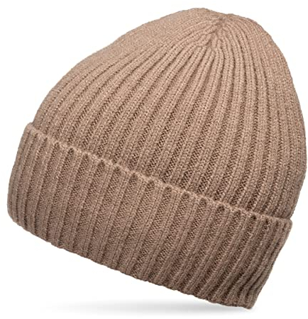 Caspar MU211 klassische Unisex Beanie Mütze Fischermütze, Farbe:taupe, Größe:Einheitlich