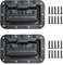 2 Pieces Folding Handle Case, Black Folding Handles, Recessed Handle Spring, for Flight Case Handles Handle Military Trunk for Tool Box Boxes