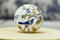 ARTISNO Printed Ceramic Knobs - Set of 10 Bird Print Ceramic Knobs for Kitchen Cabinet Drawer | Decorative Cupboard Door & Wardrobe Drawer Pulls Furniture Hardware Handle (1.5-inch Diameter) (Blue)