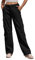 Fuakesor Cargohose Damen Baggy Y2K Multi Taschen High Waist Stretch Wanderhose Sport Jogginghose mit Elastischen Knöcheln(Schwarz,L)