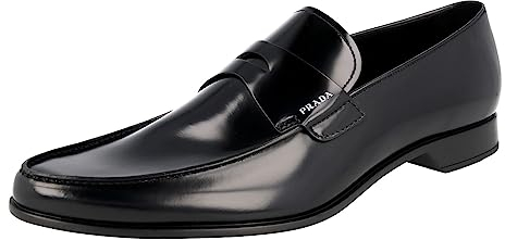 Prada Herren Schwarz gebürstetes Spazzolato Leder Business Schuhe 2DC212 P39 F0002 46 EU/UK 12