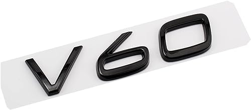 FOXZY Auto Aufkleber für Volvo V30 V40 V50 V60 V90, Badge Emblem Aufkleber, Logo Abziehbilder Emblem Abzeichen Autoaufkleber Schriftzug Karosserie Emblem Zeichen Zubehör,A-Black