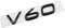 FOXZY Auto Aufkleber für Volvo V30 V40 V50 V60 V90, Badge Emblem Aufkleber, Logo Abziehbilder Emblem Abzeichen Autoaufkleber Schriftzug Karosserie Emblem Zeichen Zubehör,A-Black
