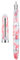 Asvine P50 Piston Fountain Pen Red Marble Resin, Extra Fine Nib Silver Trim Smooth Writer Collection with Pen Case Gift Set
