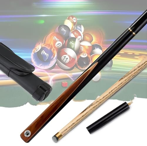 Snooker-Queues 3/4-teilig mit Koffer, Snooker- und Pool-Queues für Erwachsene mit Koffer, 3/4-geteilte Struktur, fortgeschrittenes Einstiegs-Billard-Queue, 10 mm, schwarzer Acht-Snooker mit Box (Far