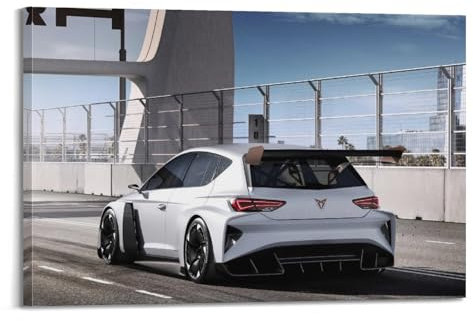 UNSGA Poster für Elektrosportwagen, Cupra, E-Racer, Rennen, Supercars, dekoratives Gemälde, Leinwand, Wandposter und Kunstdruck, moderne Familienschlafzimmer-Dekoration, Poster, 60 x 90 cm