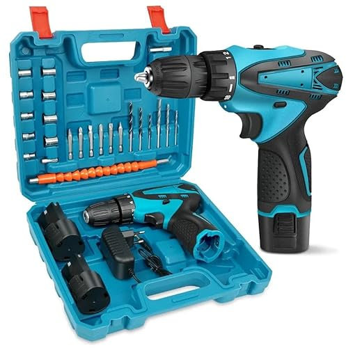 Avvitatore A Batteria 18V Trapano Avvitatore Elettrico Con 2 Batterie Trapano A Percussione Set Completo Foratura, Calcestruzzo Avvitatore Portatile
