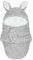 Winterschlafsack, Schlafsack Winter 60×36,5 CM, Weich Pucksack, Bequem Schlafsack Neugeborene mit Klettverschluss, Winterschlafsack für Mädchen Junge mit Schutzhaube Kopf Schützen (Grau)