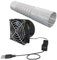 Exhaust Fan 3 Inch Portable Duct Fan with 1m Duct Hose USB Adjustable DIY Vent Fan Powerful 5V 2A Brushless Motor Inline Fan for Kitchen Bathroom Smoke, Blower Fan, Exhaust Fan