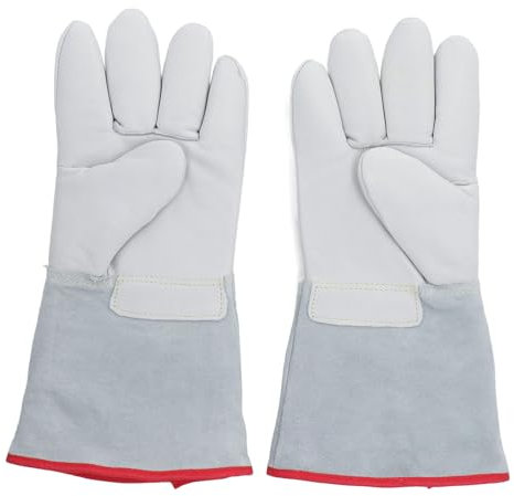 Asixxsix Kryo-Handschuhe, 36 Cm, LN2-Schutzhandschuhe, -500 ℉/-260 ℃ Frostschutzhandschuhe, Kältebeständige Sicherheits-Arbeitshandschuhe für Flüssigen Stickstoff/Trockeneis/Kühllagerung,