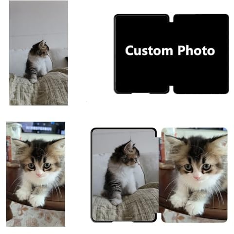 Étui Photo Personnalisé pour Kindle Paperwhite (12e Génération, 2024) et Kindle Paperwhite Signature Edition 12e, Étui Personnalisé avec Fonction Veille/Réveil Automatique, Modèle:SA568B/SA569P