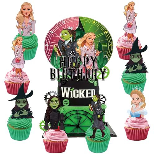 25pcs Wickd Tortendeko,Deko Torte,Kuchen Deko,Cake Topper,Happy Birthday Tortendeko,Für Kinder Party Geburtstag Kuchen Dekoration Party Supplies