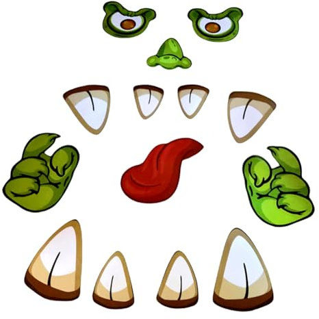 Breeshy Trunk Or Treat Kit de Décoration de Voiture pour SUV Mignon Halloween Ogrège Face Kit de Décoration de Voiture Décoration de Porte de Garage