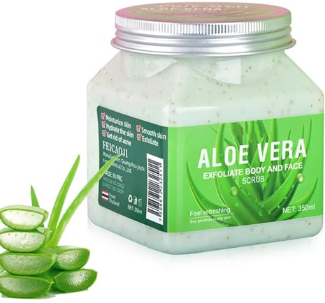 Natur Body Scrub, Body Exfoliator, Smoothing Body Scrub, Duschpeeling, Entfernt Abgestorbene Hautschuppen Körperpflege für Tiefenwirksame Reinigung,Vegane Skincare, Rejuvenating Dull & Aging Skin