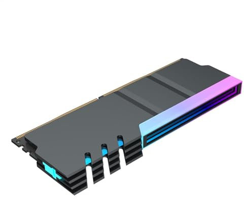 RAM Heatsink - 5V LED Cooler | 3Pin Aluminum Alloy RAM Cooling Shell Heat Sink, Efficient Heat Dissipation for PC RAM