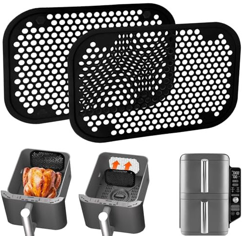 GADITIEK 2 uds antisalpicaduras freidora de aire para Ninja Double Stack XL Sl400Eu y Sl300Eu, silicona accesorios para freidora de aire para Ninja Airfryer Double Stack Sl400Eu y Sl300Eu